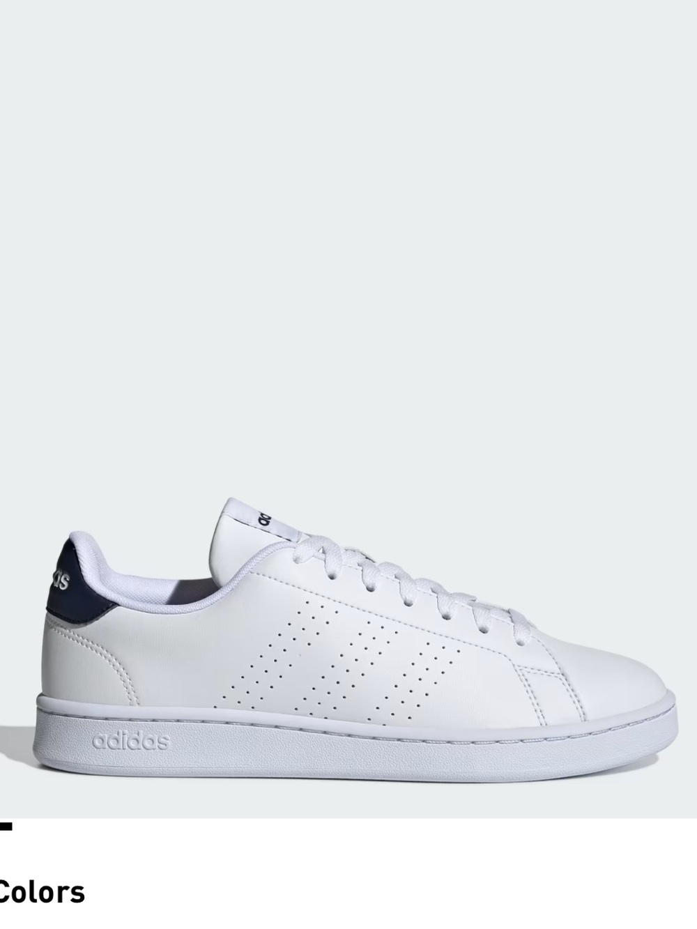 Adidas Woman’s White Sneakers with Black Heel Tab